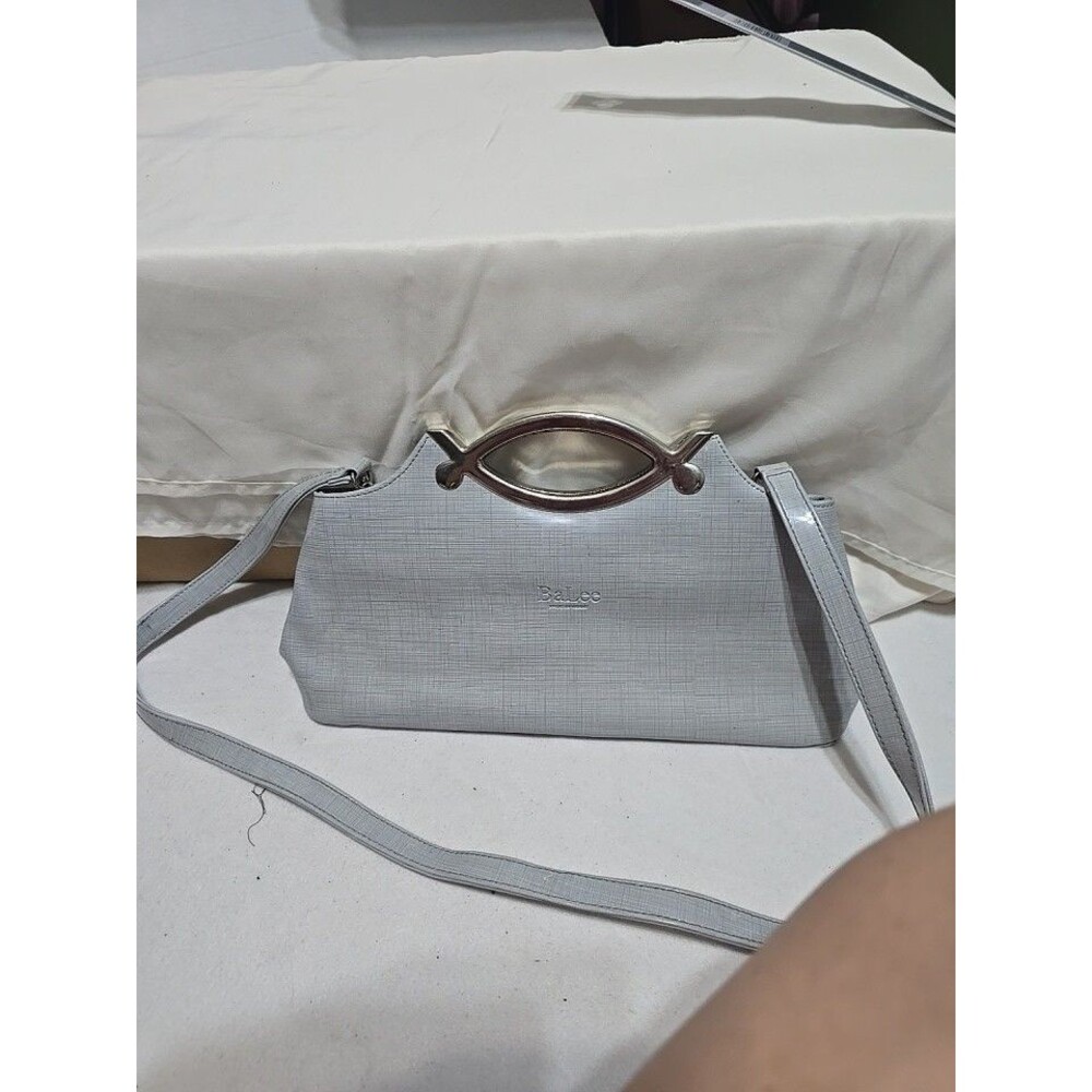 BALEE made By Verny bag With Metal Rings And Flap Closure Metallic Light Silver